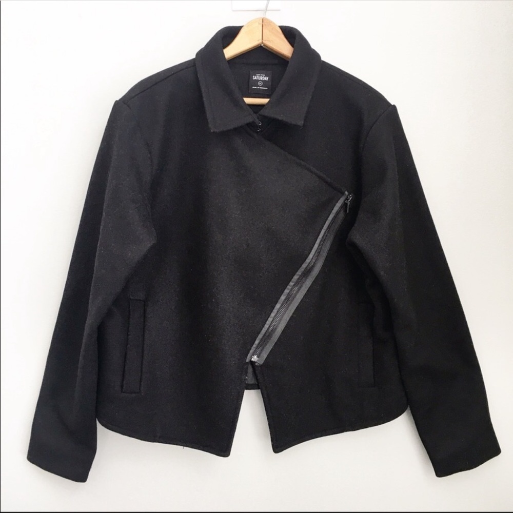Kate Spade Wool Moto Jacket Size Small